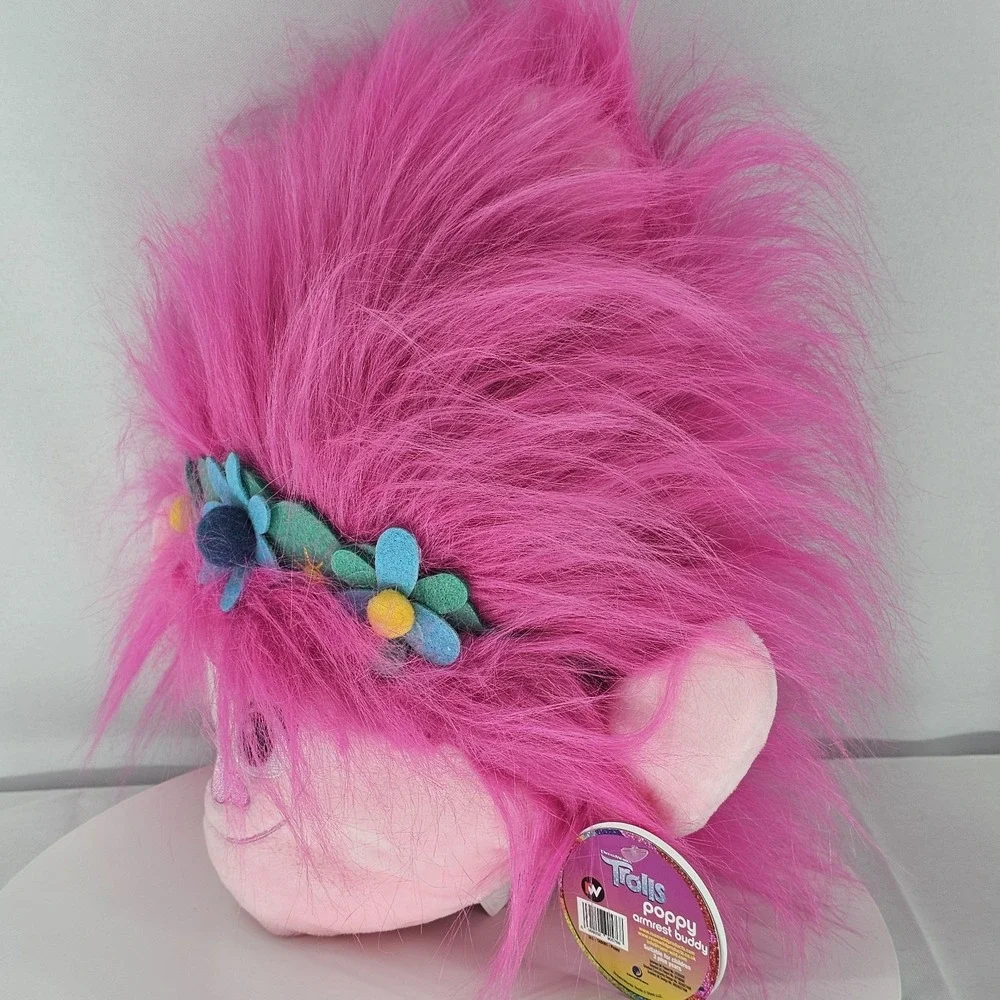 Dreamworks Trolls Poppy Armrest Travel Buddy Pillow 11x9